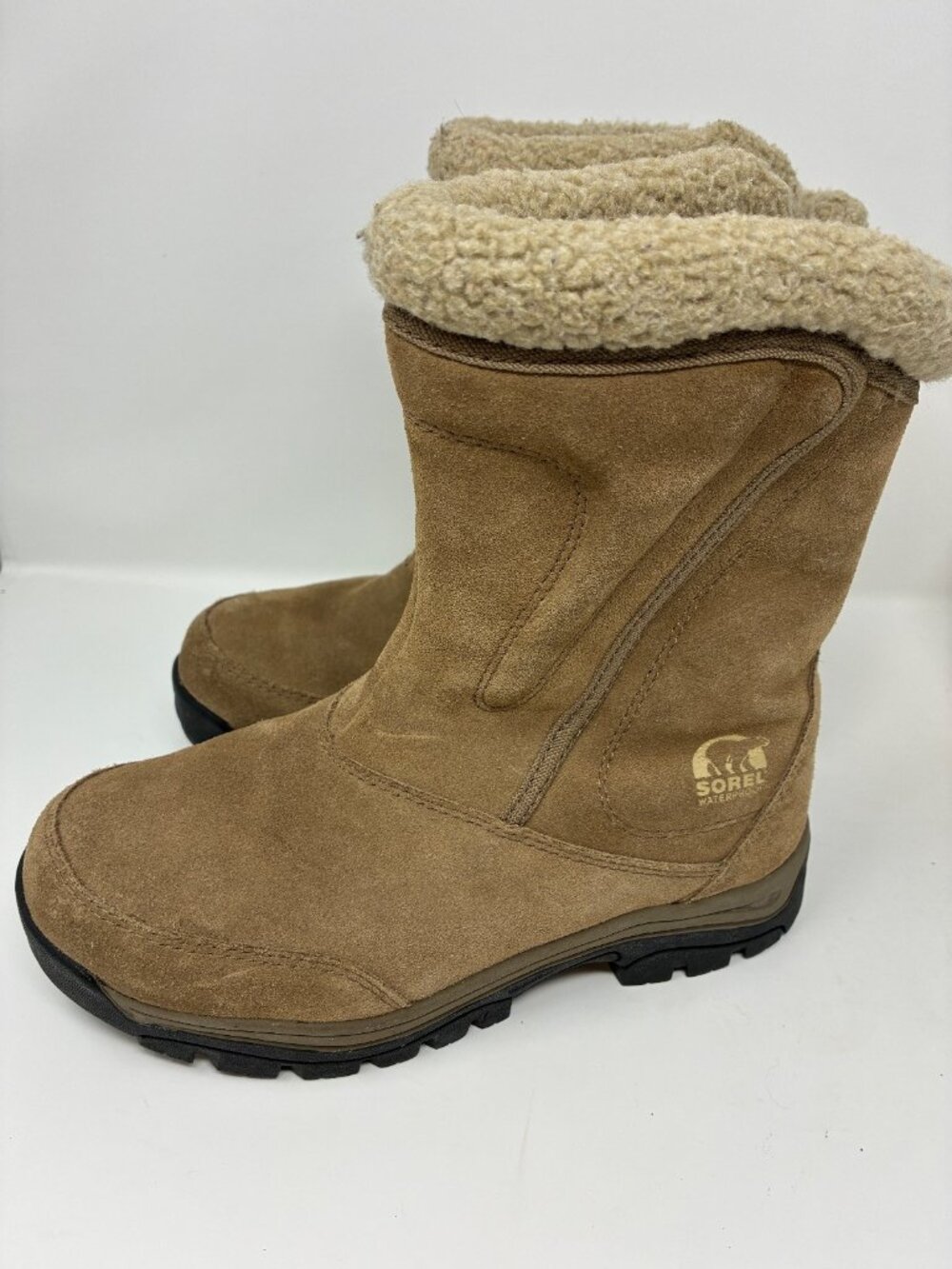 Sorel Waterfall Womens Boots 6.5 Brown Suede Waterproof Thinsulate Winter Snow